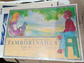 Carteles: ANTIGUO GRAN CARTEL CATALAN, 1982, TAMBORINADA BARCELONA - K4